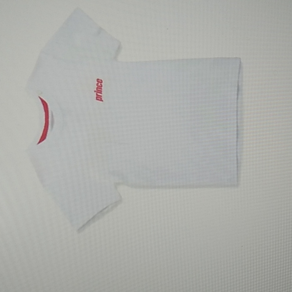 Prince t-shirt in White & Pink Saks 5th Ave Kids size Large 12 - 14  100% Cotton